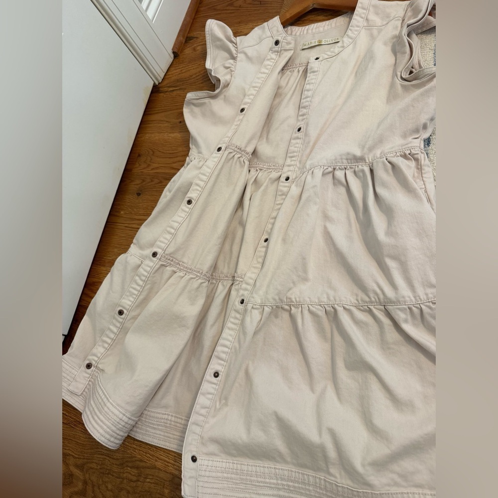 Marie Oliver Neely Denim Dress Birch Size Large - Picture 9 of 9